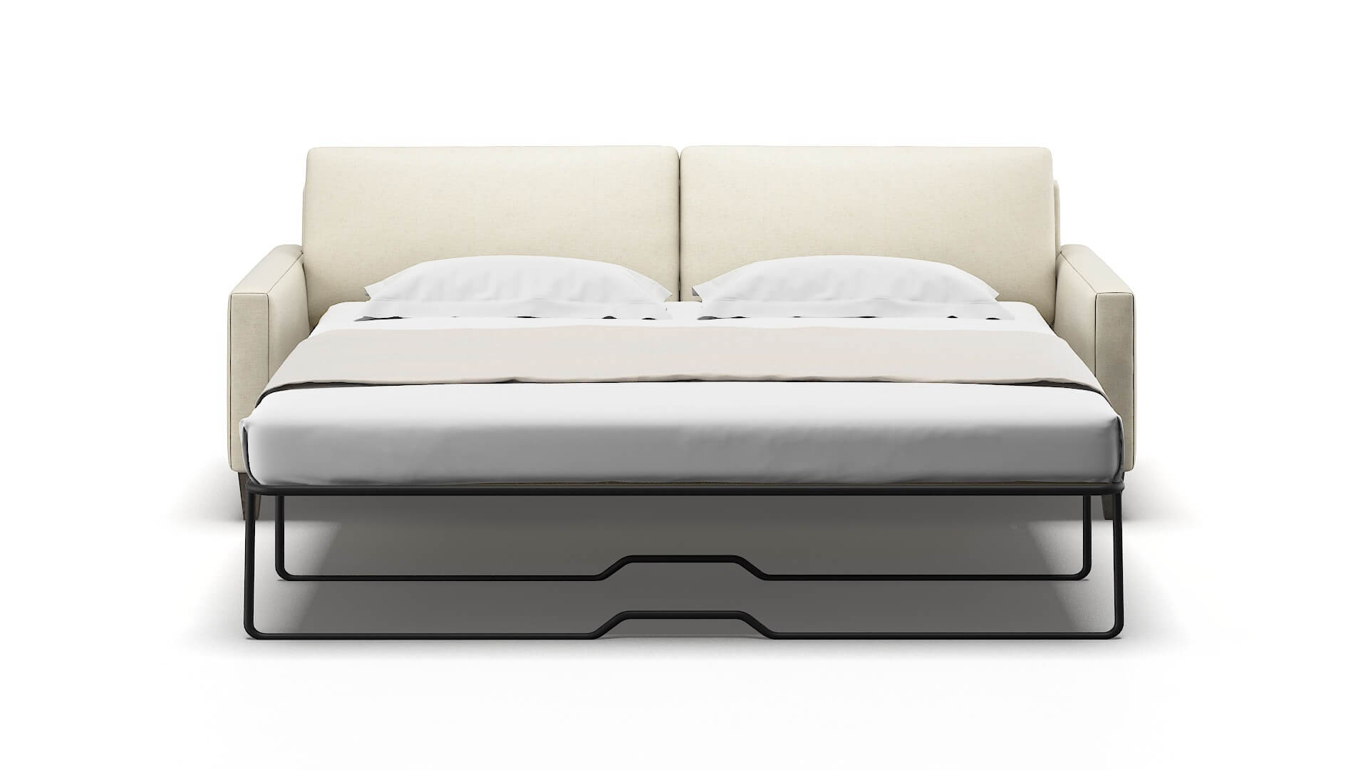 Cannes Lana Sand Sofa Sleeper Espresso legs 1