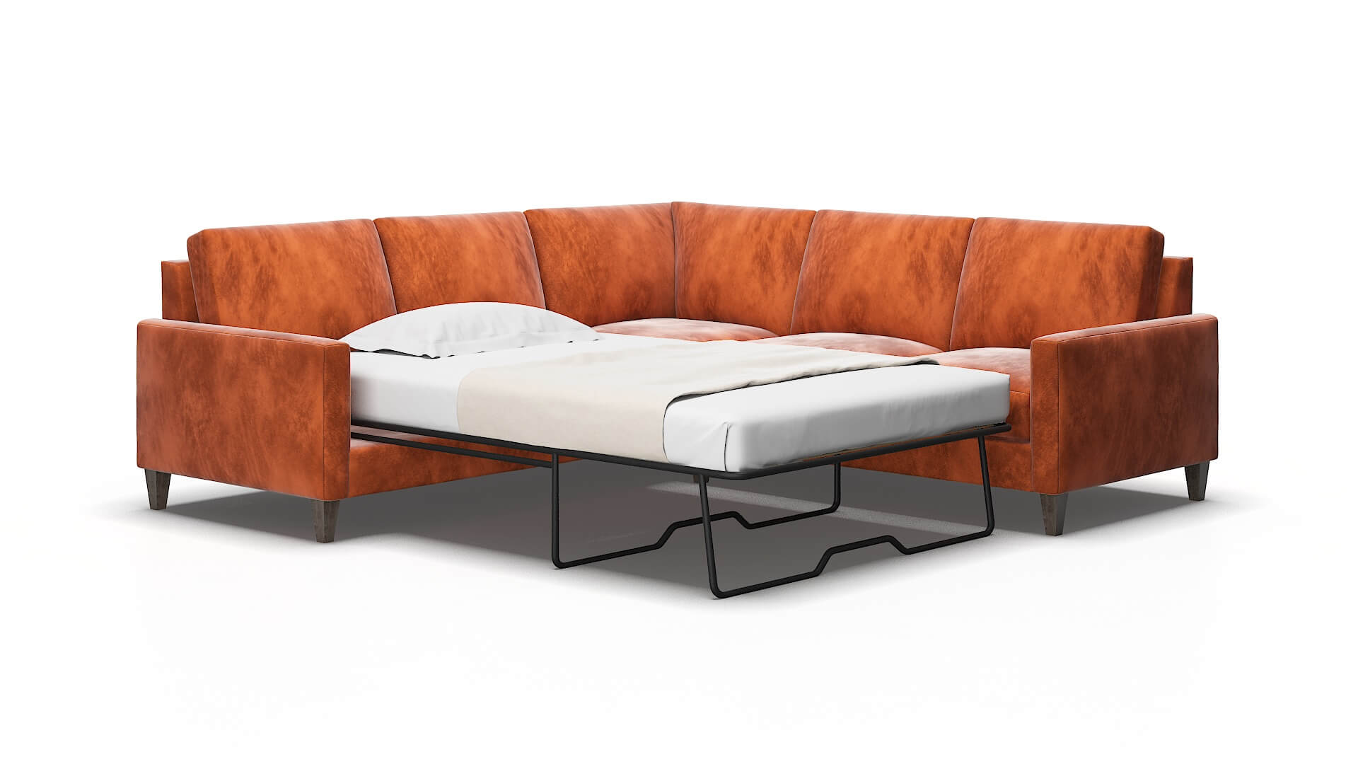 Cannes Loft copper Sectional sleeper Espresso Legs  2