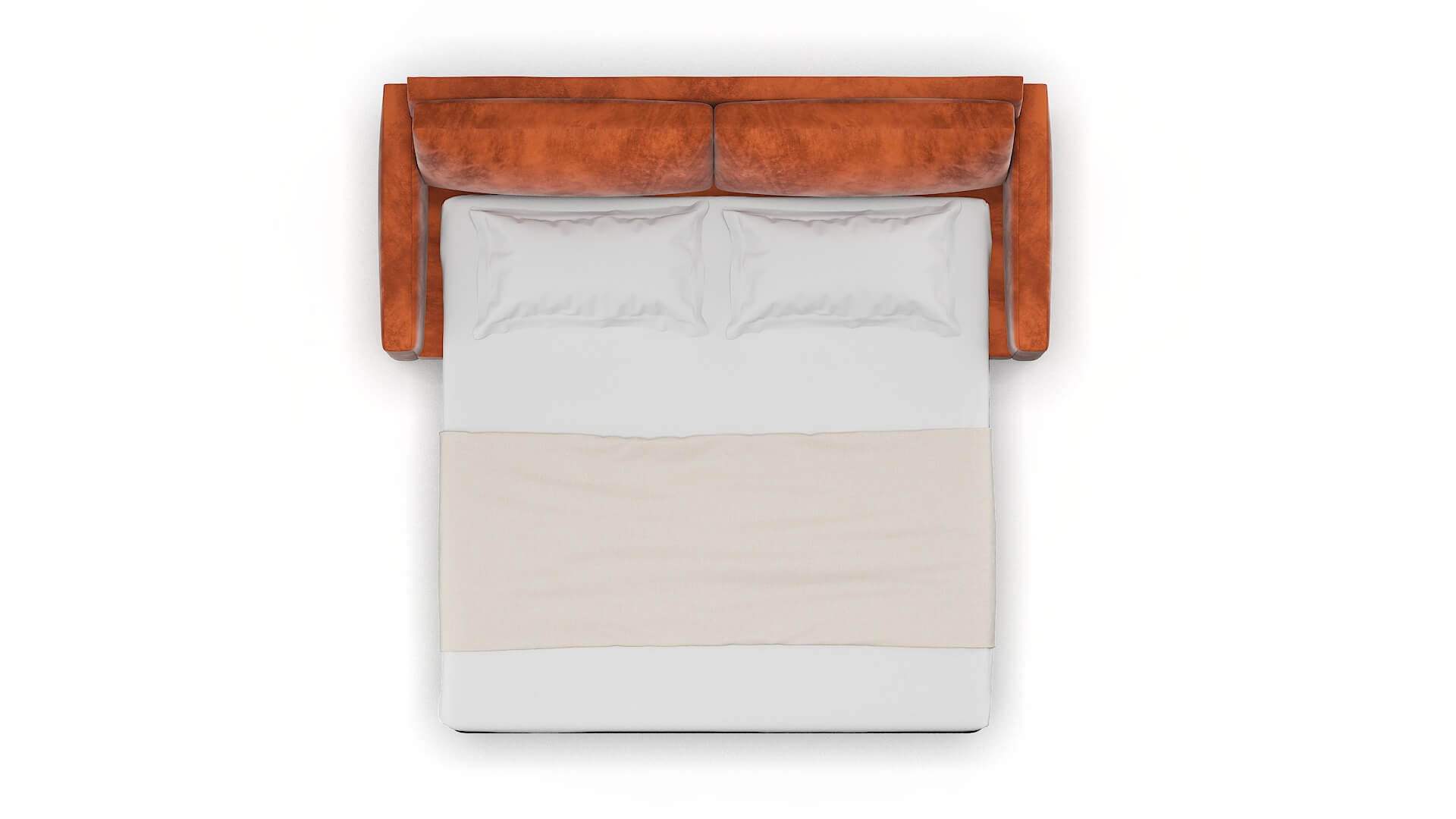 Cannes Loft Copper Sofa Sleeper Espresso legs 3