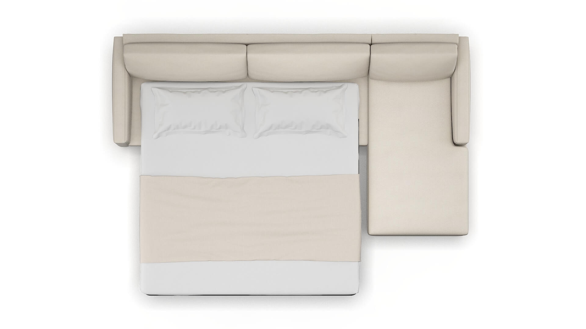 Cannes Malibu Linen Panel Sleeper Espresso legs 3