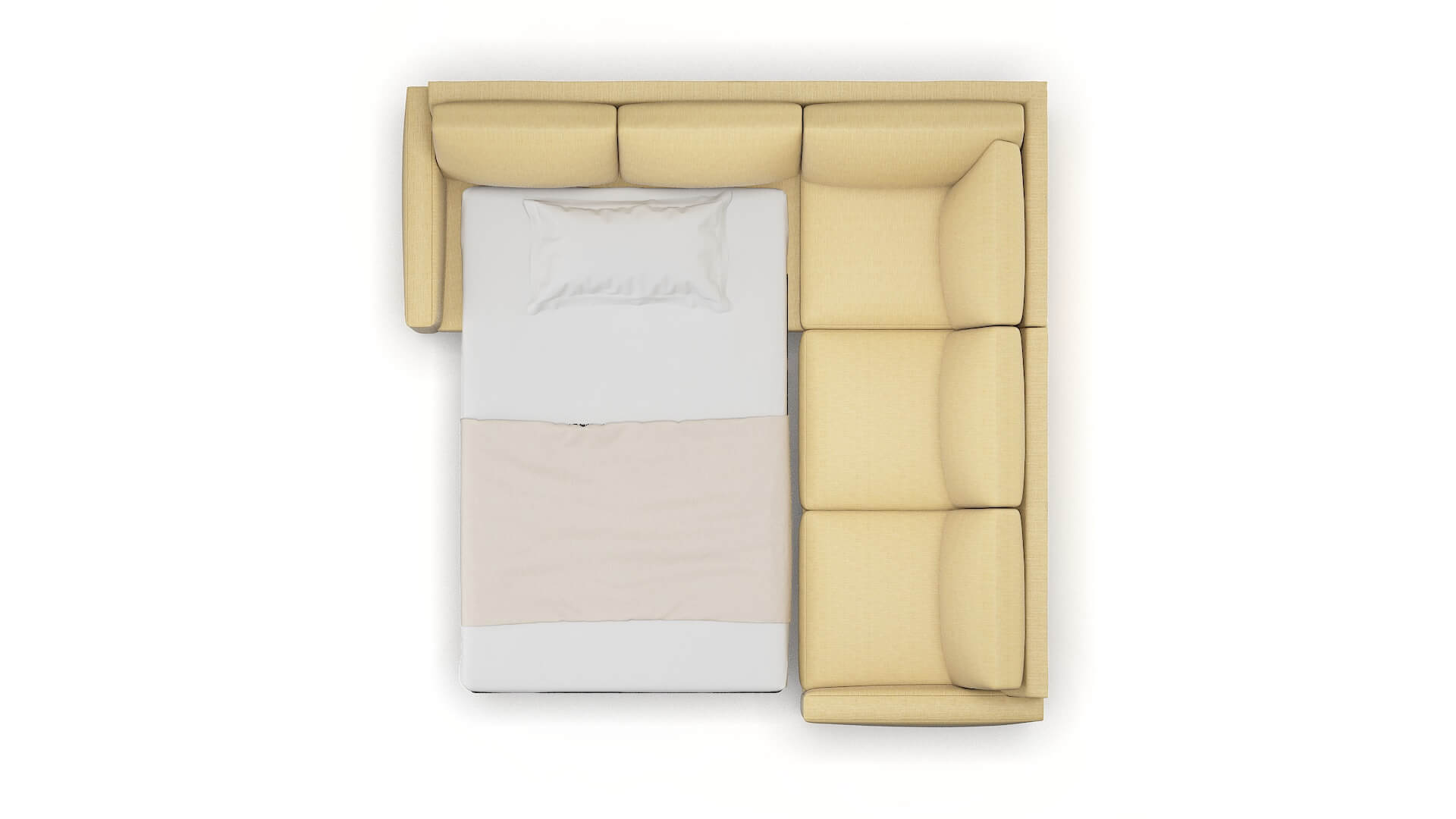 Cannes Malibu Maize Sectional Sleeper Espresso legs 3