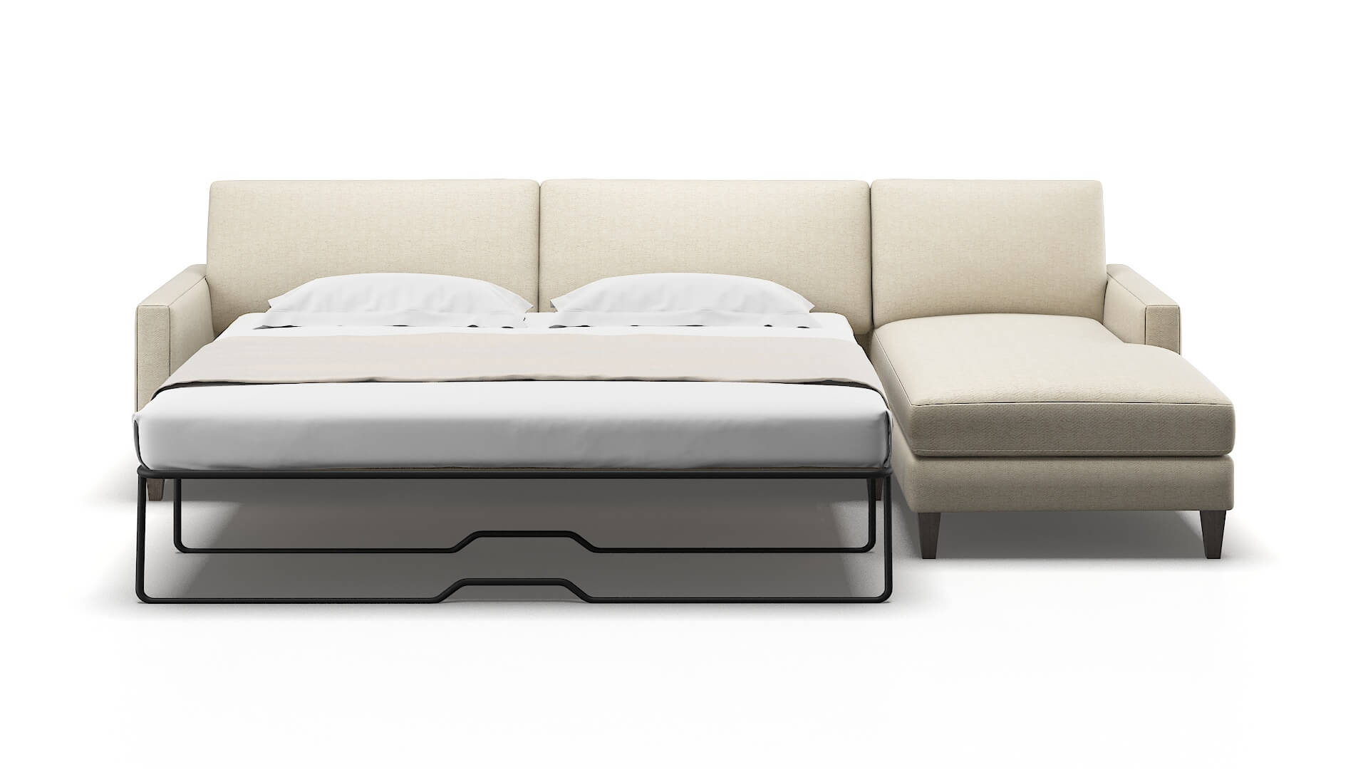 Cannes Malibu Sand Panel Sleeper Espresso legs 1