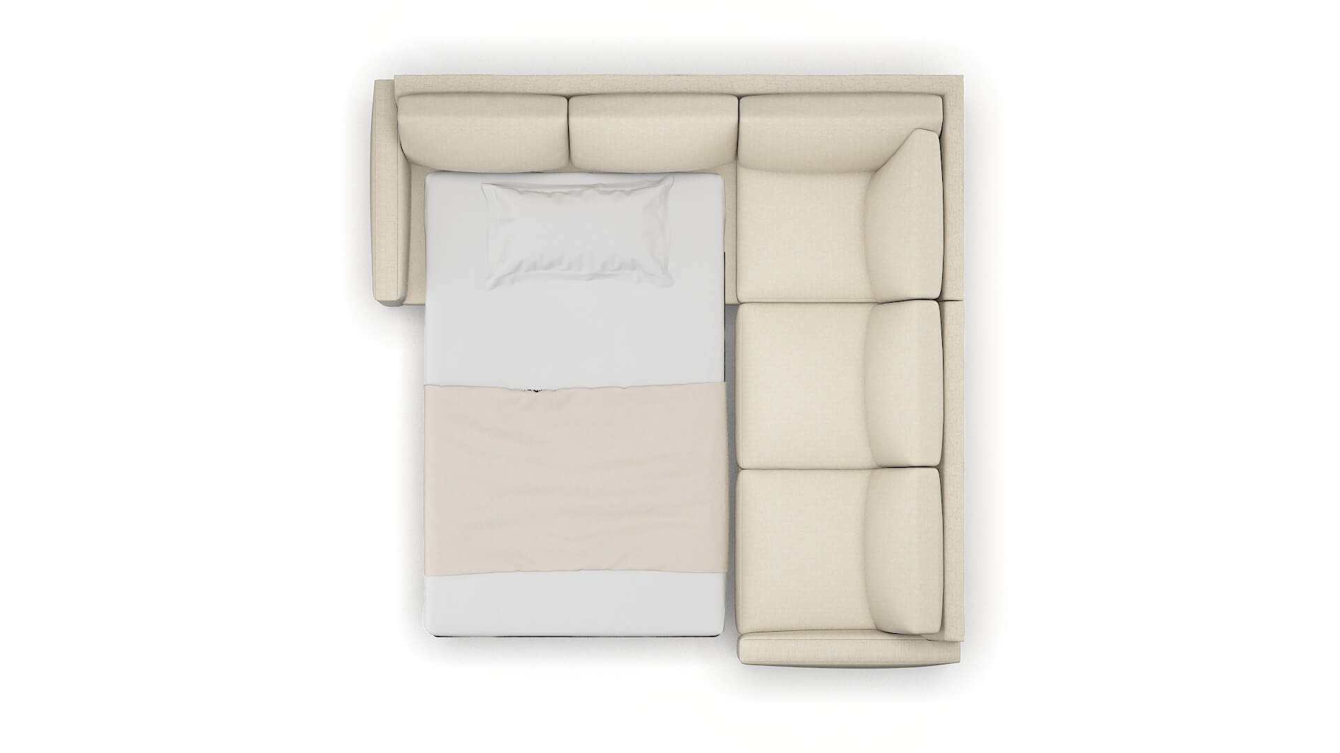 Cannes Malibu Sand Sectional Sleeper Espresso legs 3