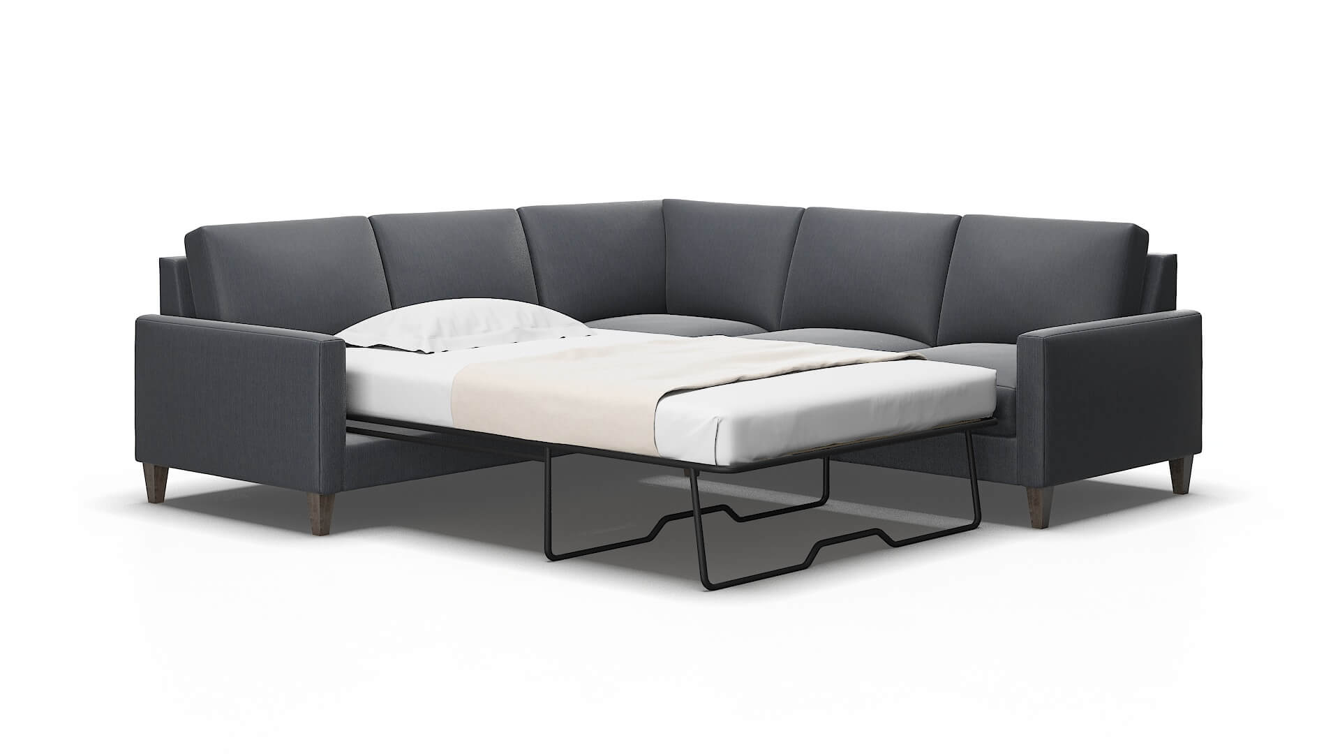 Cannes Malibu sea Sectional sleeper Espresso Legs  2
