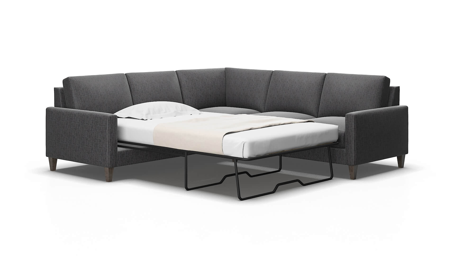 Cannes Marcy baltic Sectional sleeper Espresso Legs  2
