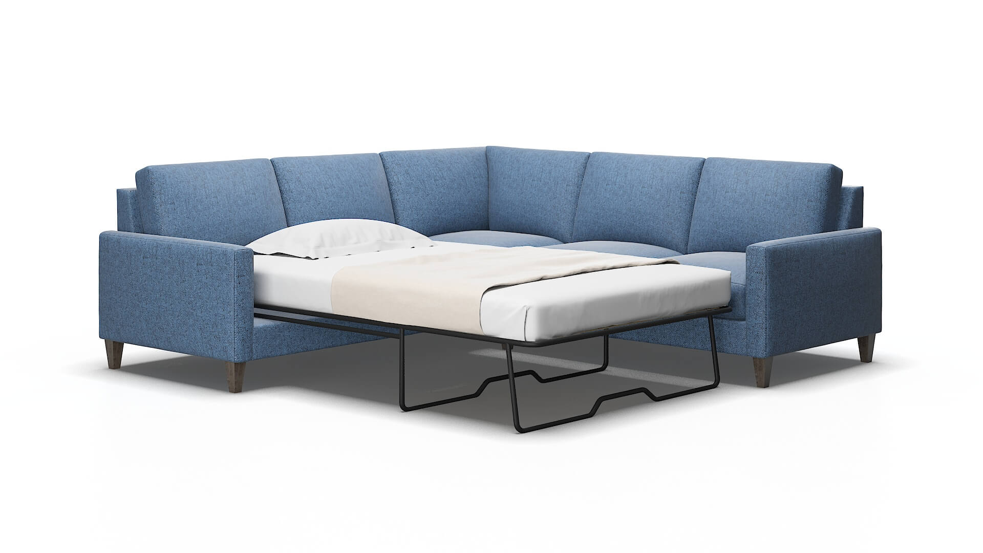 Cannes Merino_hrp ocean Sectional sleeper Espresso Legs  2