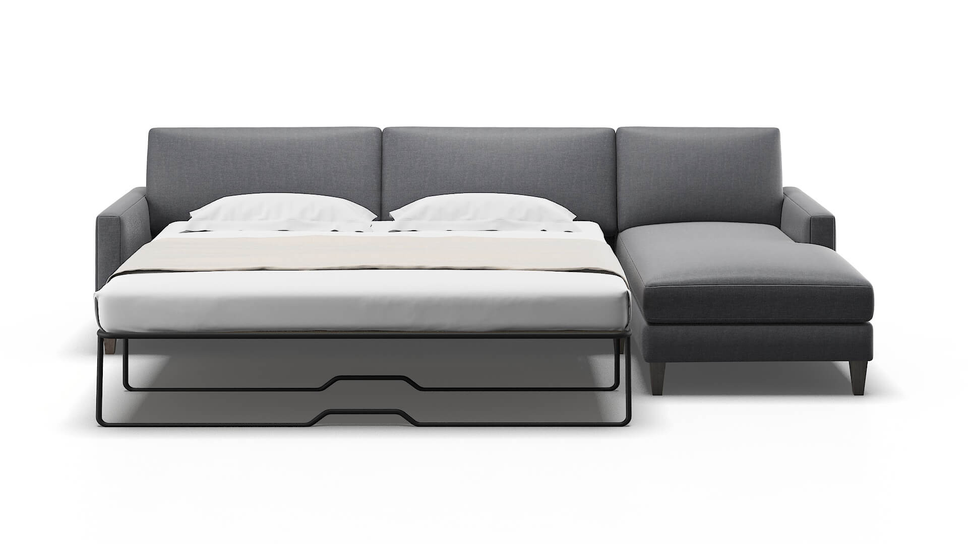 Cannes Notion Graphite Panel Sleeper Espresso legs 1