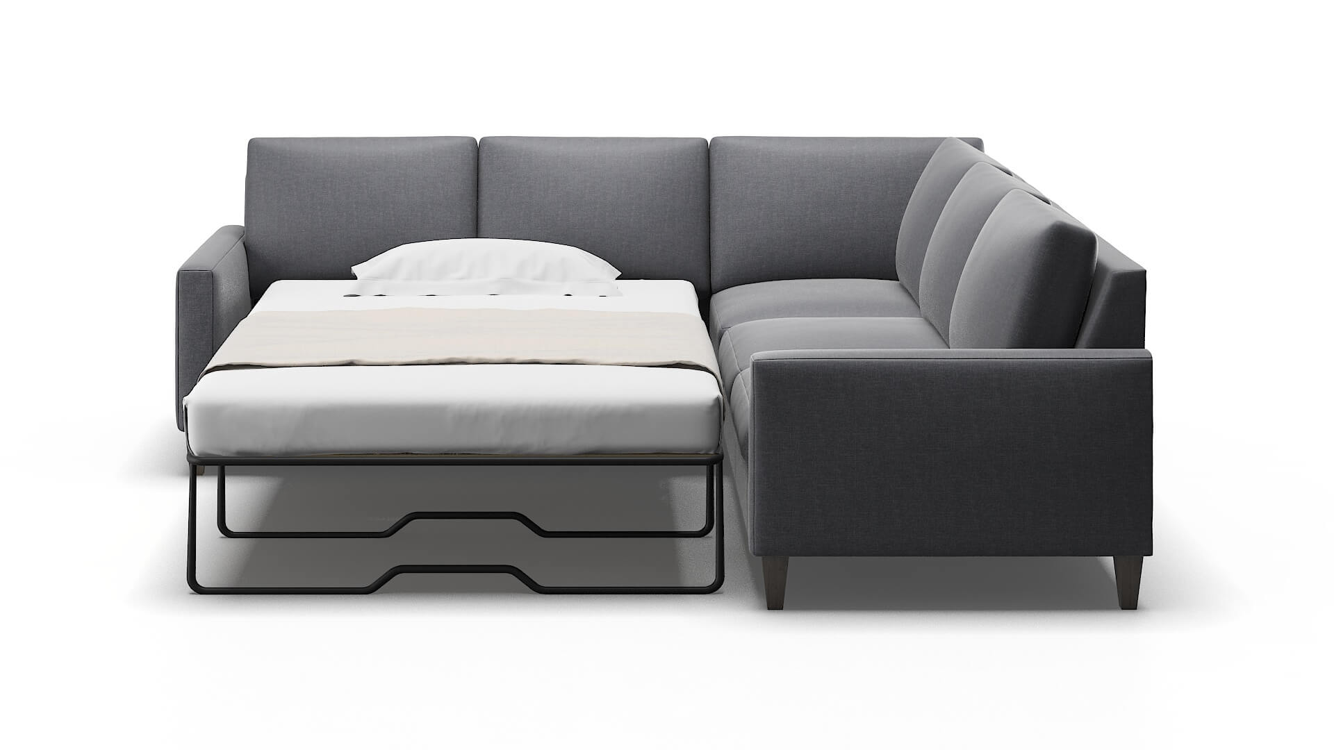 Cannes Notion Graphite Sectional Sleeper Espresso legs 1