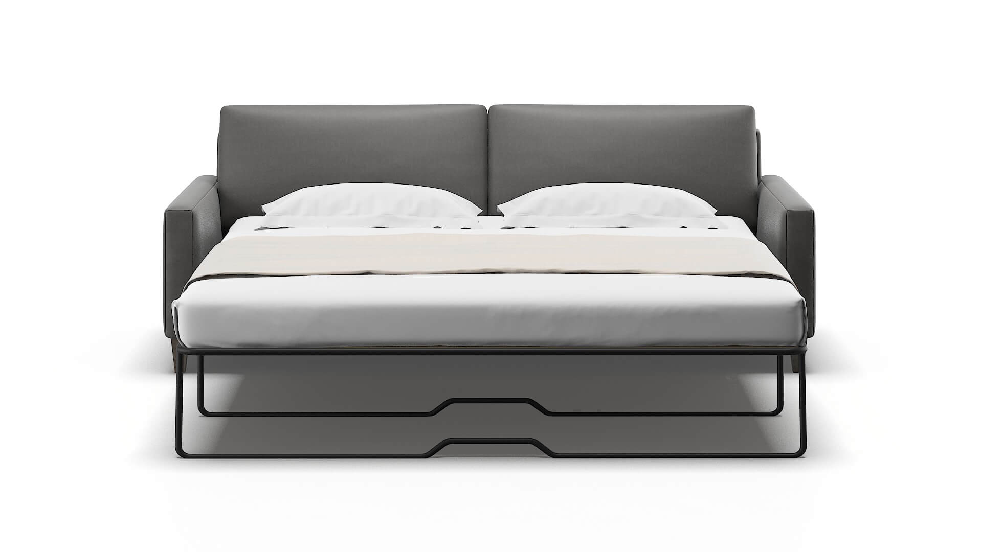 Cannes Oakley Charcoal Sofa Sleeper Espresso legs 1