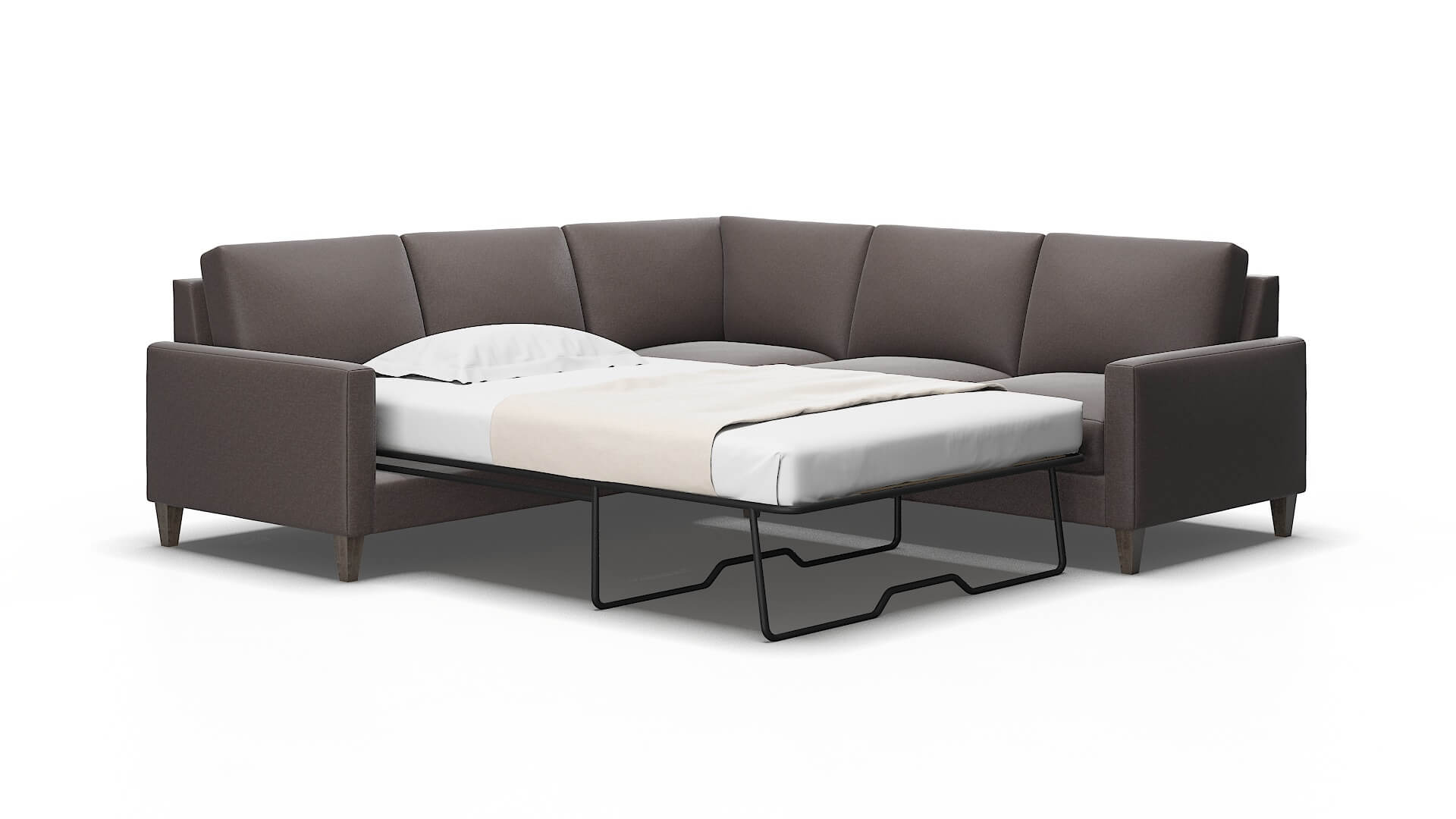 Cannes Oscar chocolate Sectional sleeper Espresso Legs  2
