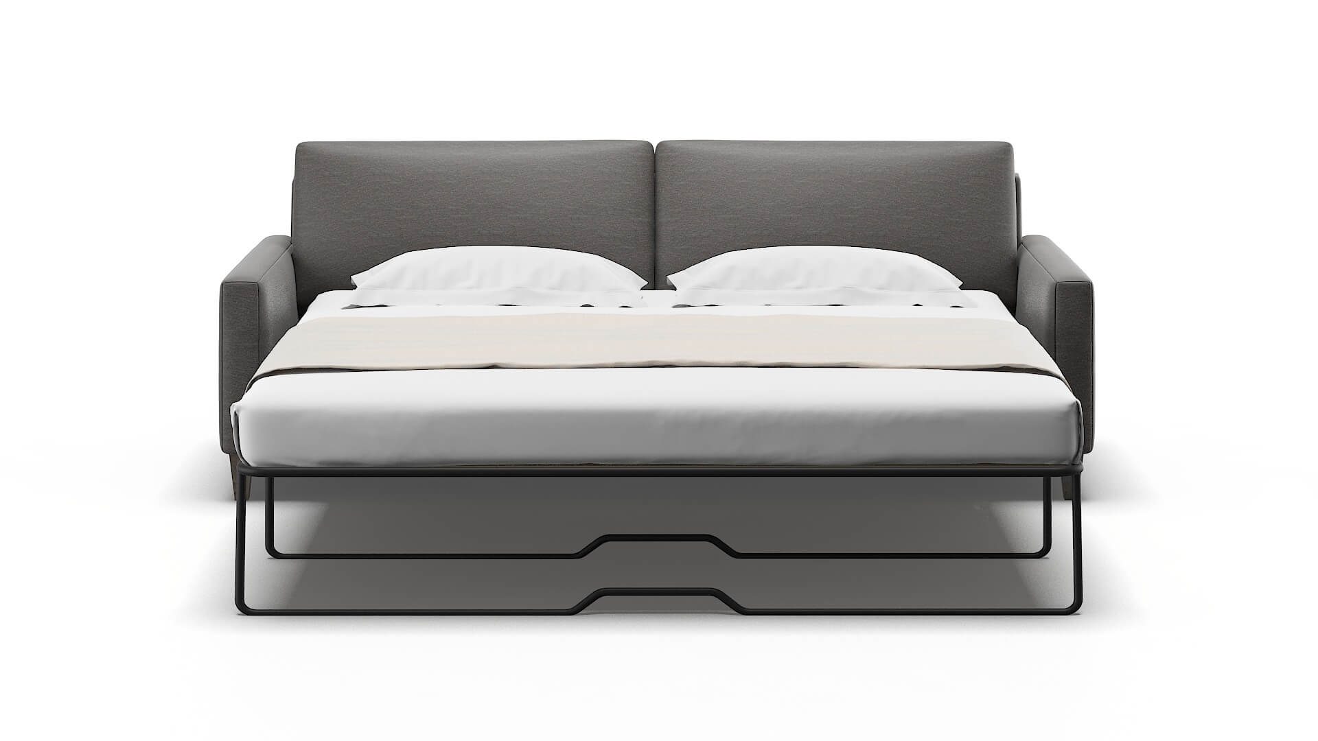 Cannes Oscar Grey Sofa Sleeper Espresso legs 1