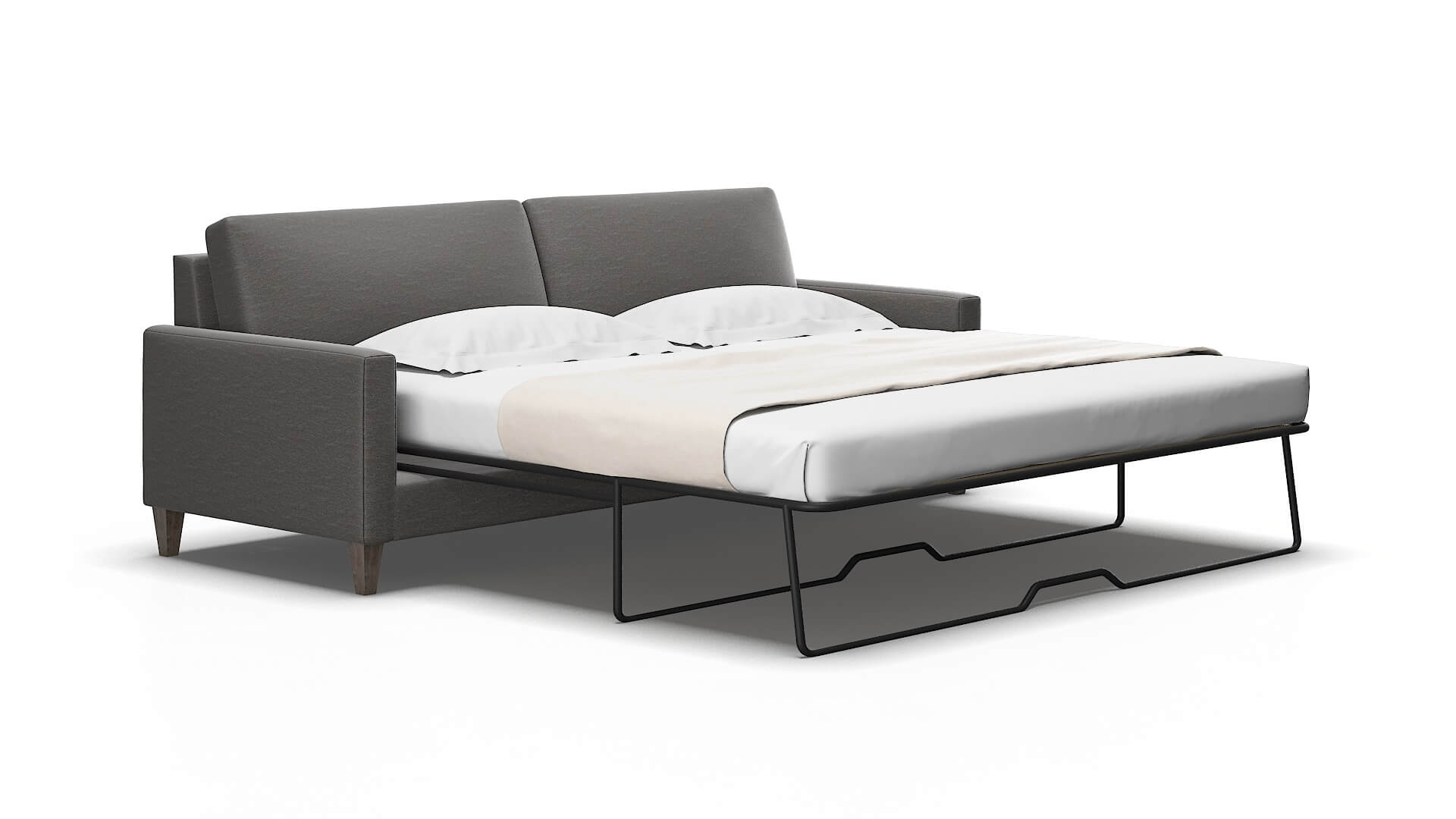 Cannes Oscar Grey Sofa Sleeper Espresso legs 2