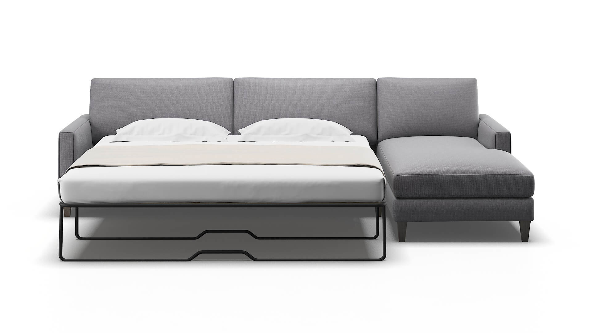 Cannes Parker Ash Panel Sleeper Espresso legs 1