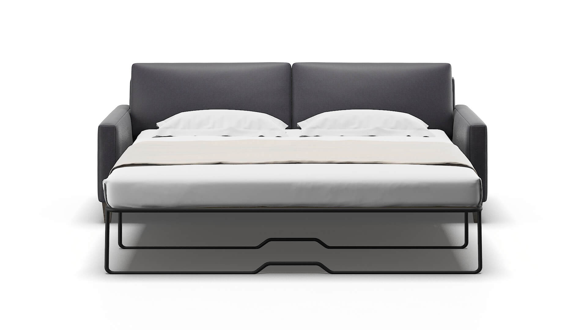 Cannes Parker Charcoal Sofa Sleeper Espresso legs 1