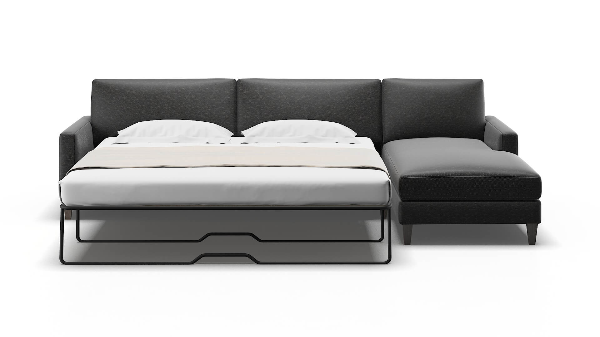 Cannes Phoenix Charcoal Panel Sleeper Espresso legs 1