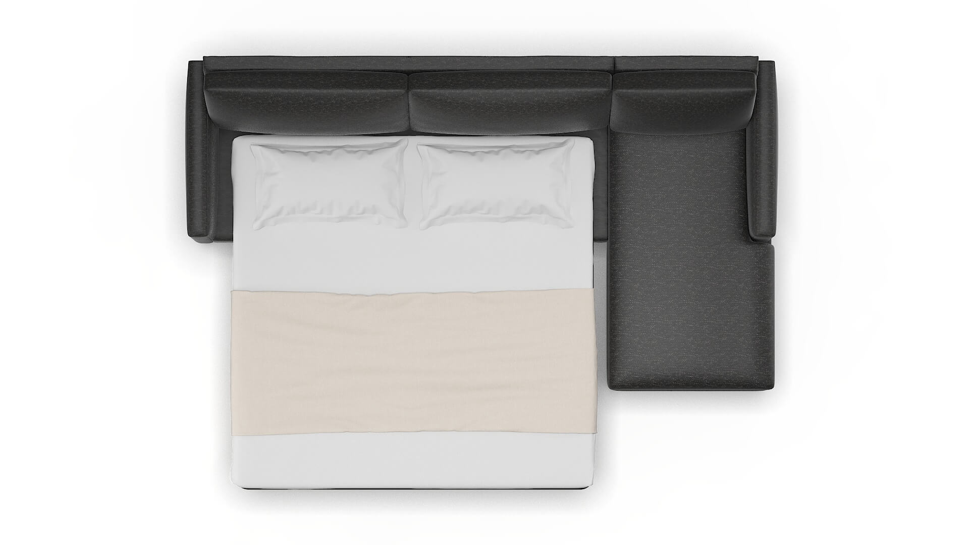 Cannes Phoenix Charcoal Panel Sleeper Espresso legs 3
