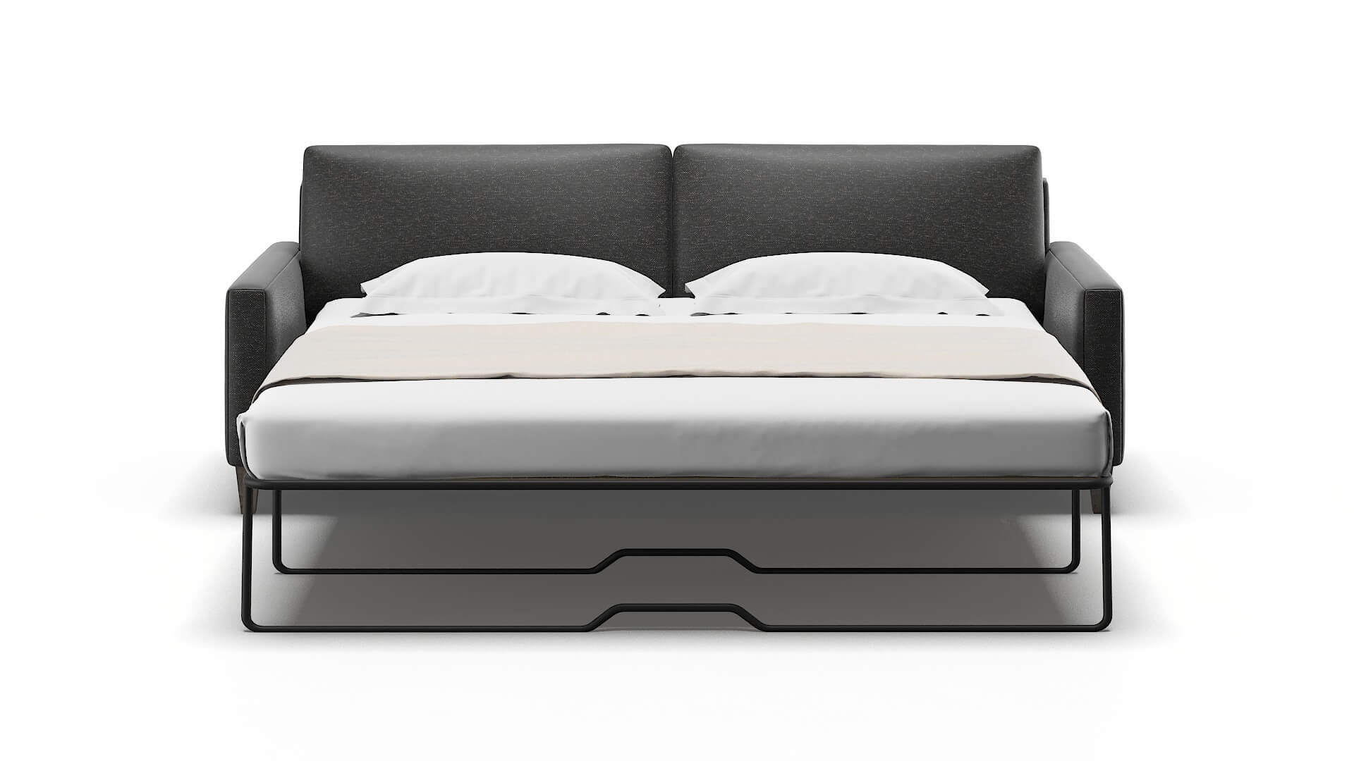 Cannes Phoenix Charcoal Sofa Sleeper Espresso legs 1