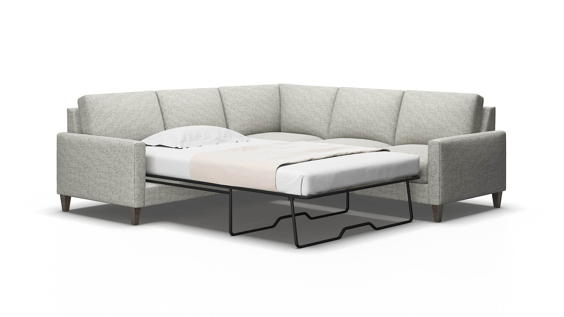 Cannes Prime gravel Sectional sleeper Espresso Legs  2