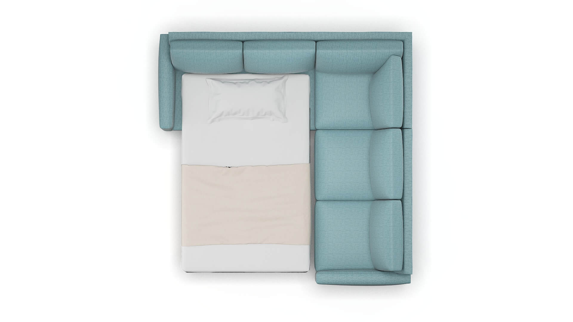 Cannes Prisma Rainfall Sectional Sleeper Espresso legs 3