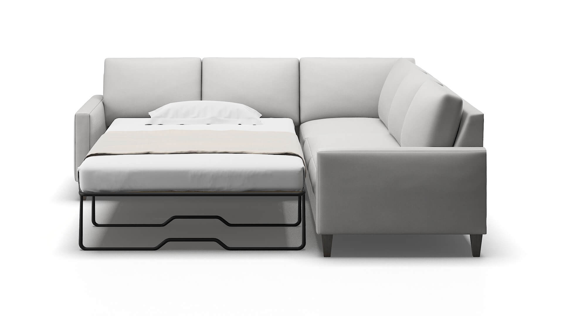 Cannes Prisma Steam Sectional Sleeper Espresso legs 1