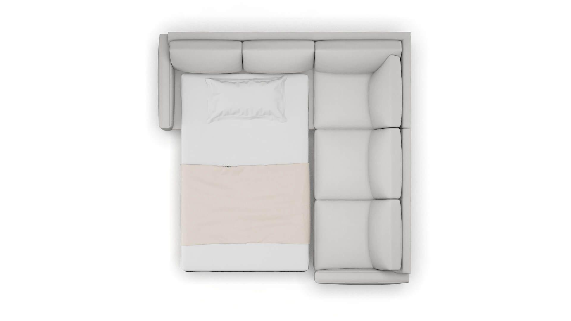 Cannes Prisma Steam Sectional Sleeper Espresso legs 3