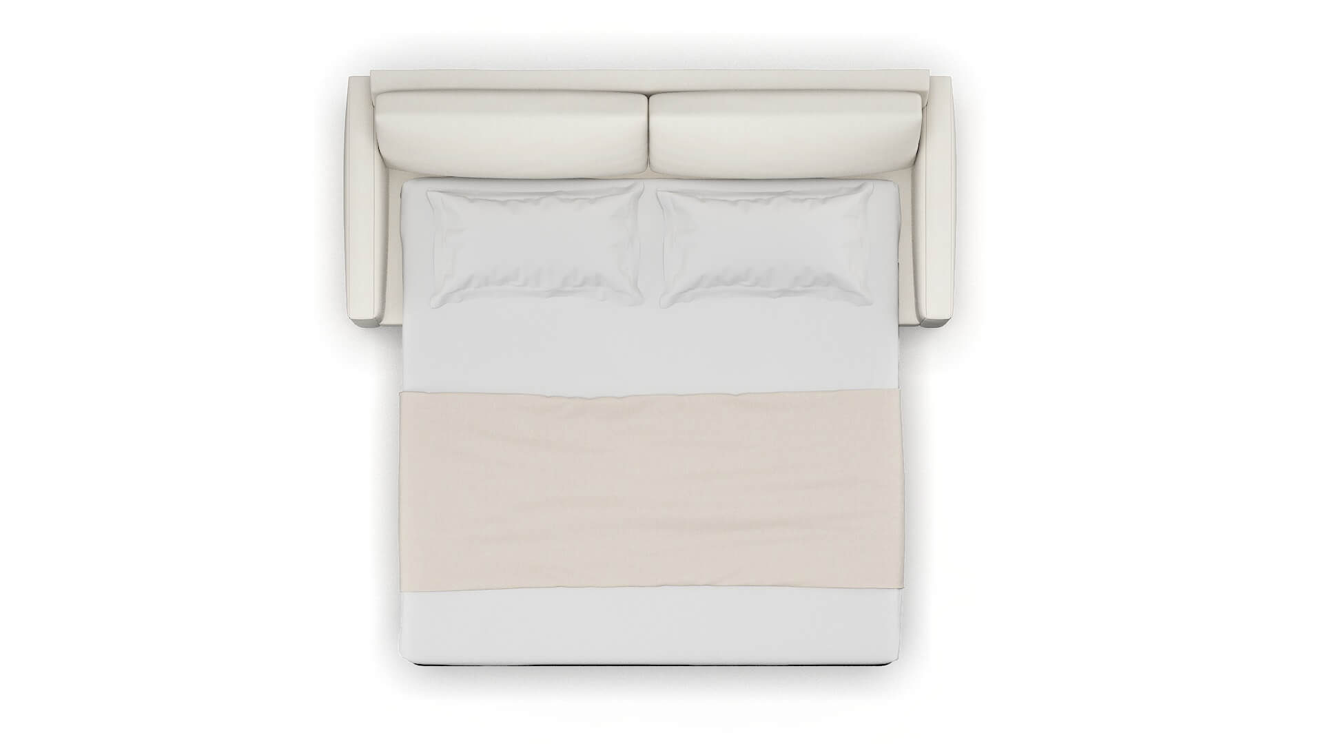 Cannes R_prize Cream Sofa Sleeper Espresso legs 3