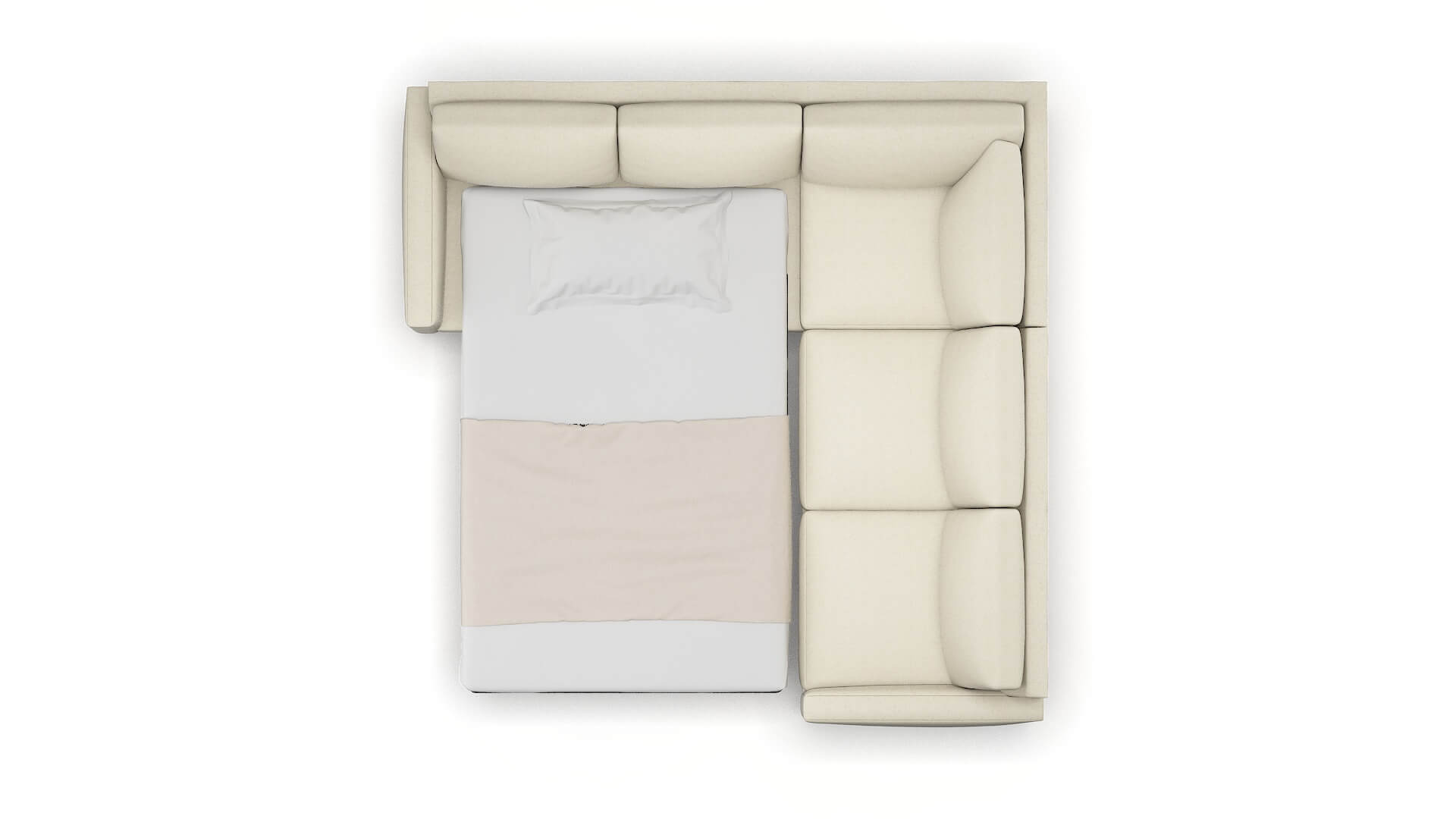 Cannes Redondo Oyster Sectional Sleeper Espresso legs 3