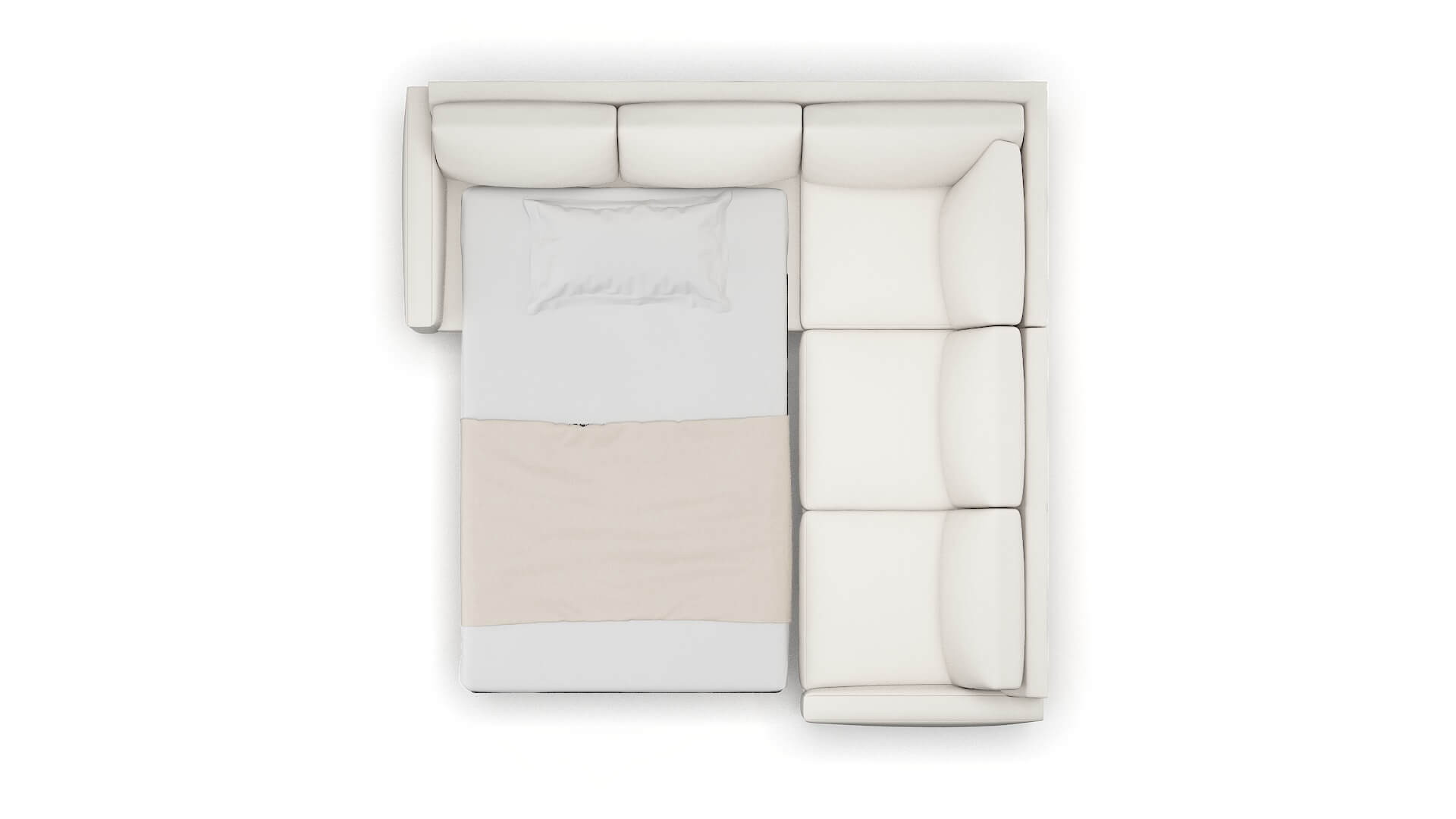 Cannes Redondo Pearl Sectional Sleeper Espresso legs 3