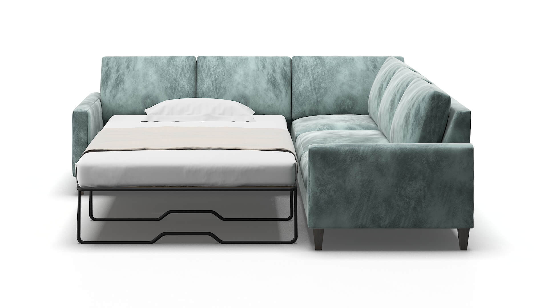 Cannes Royale Cloud Sectional Sleeper Espresso legs 1