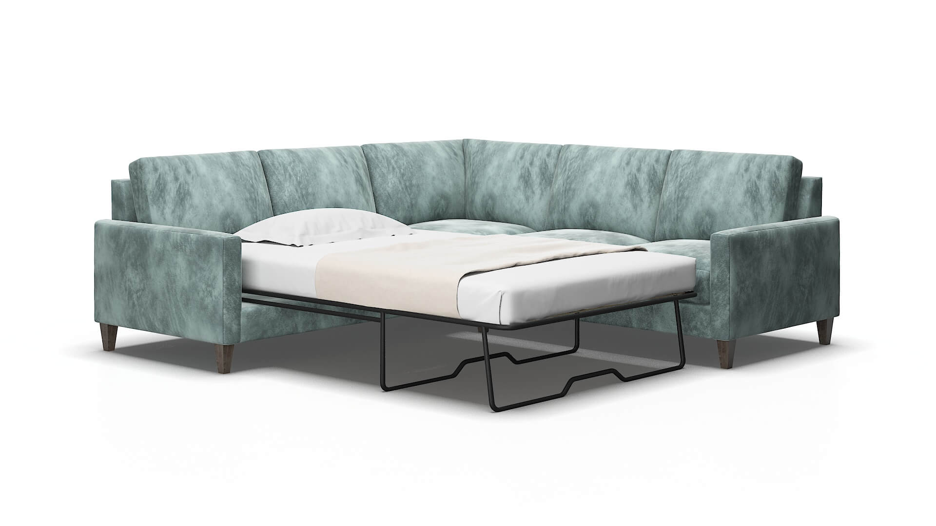 Cannes Royale cloud Sectional sleeper Espresso Legs  2