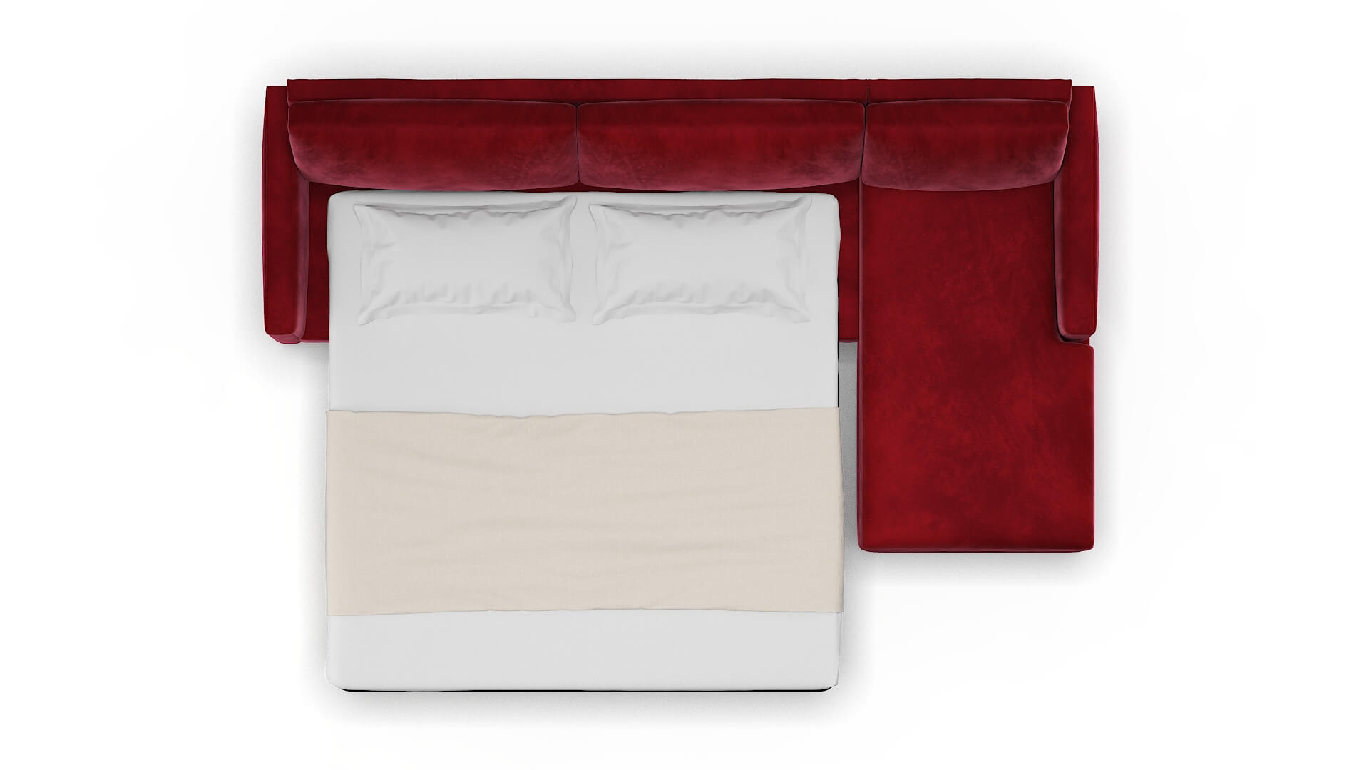 Cannes Royale Ruby Panel Sleeper Espresso legs 3