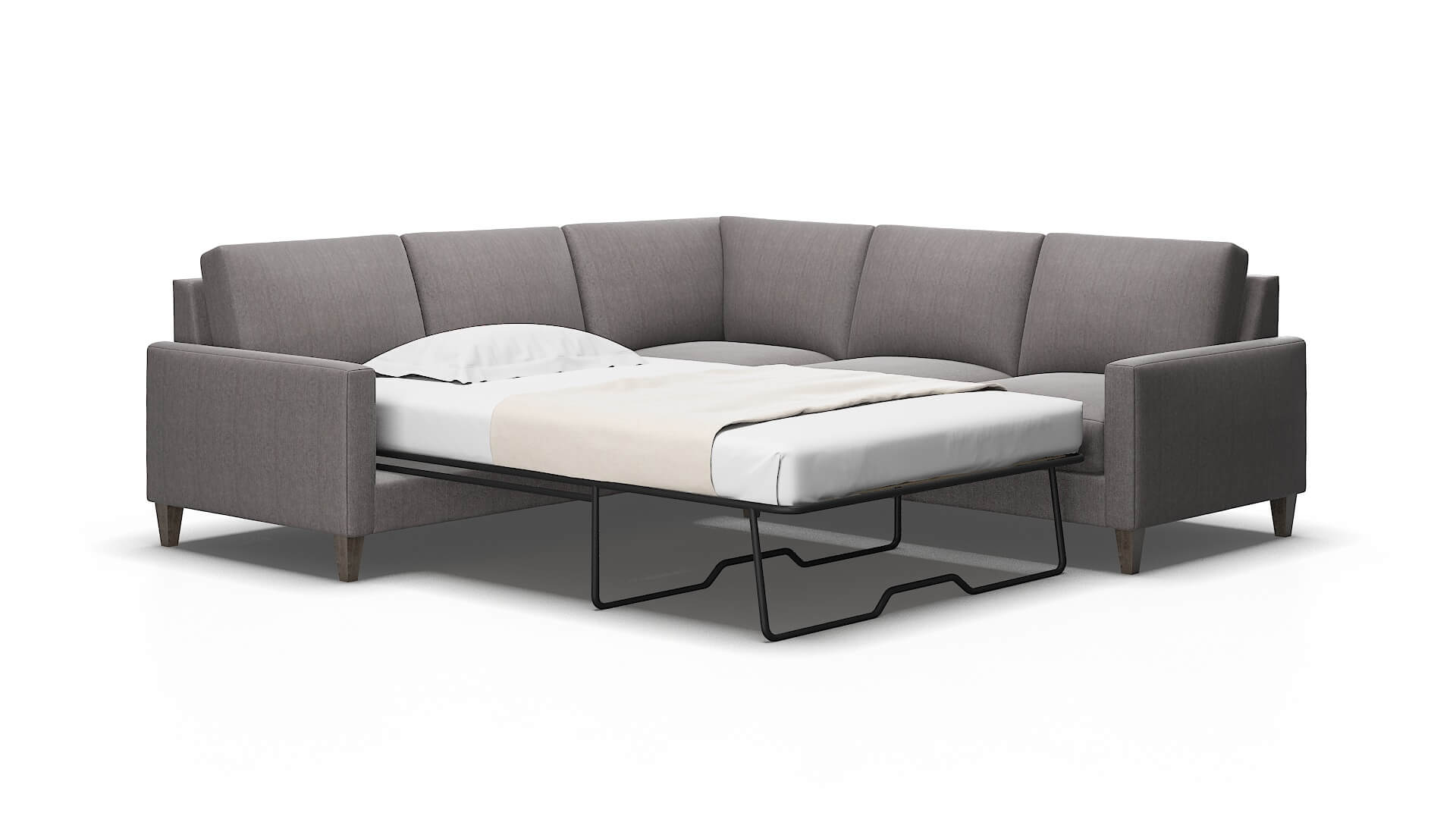 Cannes Sasha granite Sectional sleeper Espresso Legs  2
