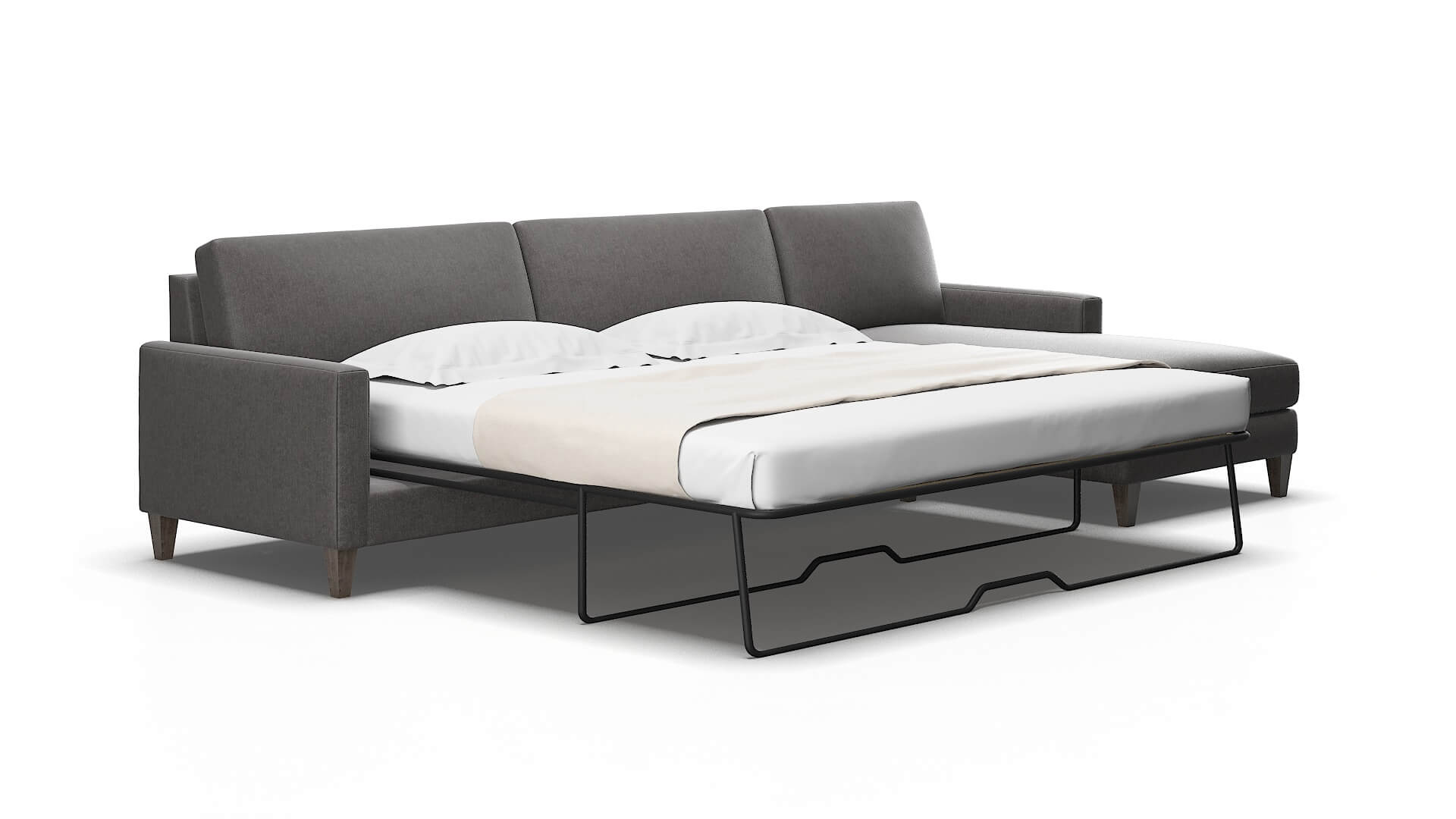 Cannes Sasha grey Panel sleeper Espresso Legs  2