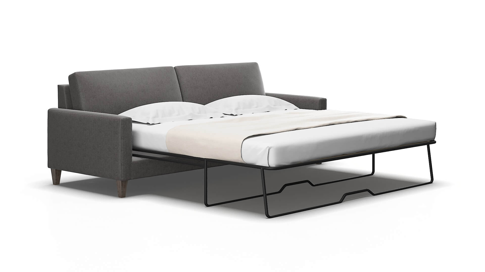 Cannes Sasha grey Sofa sleeper Espresso Legs  2