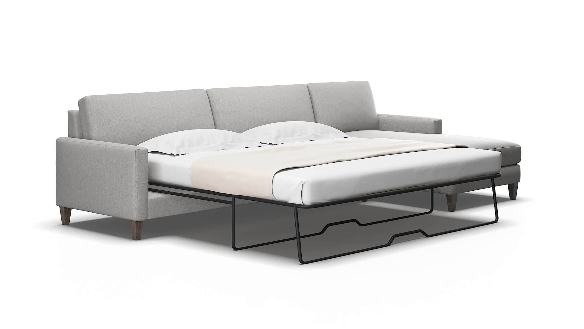 Cannes Sasha silver Panel sleeper Espresso Legs  2
