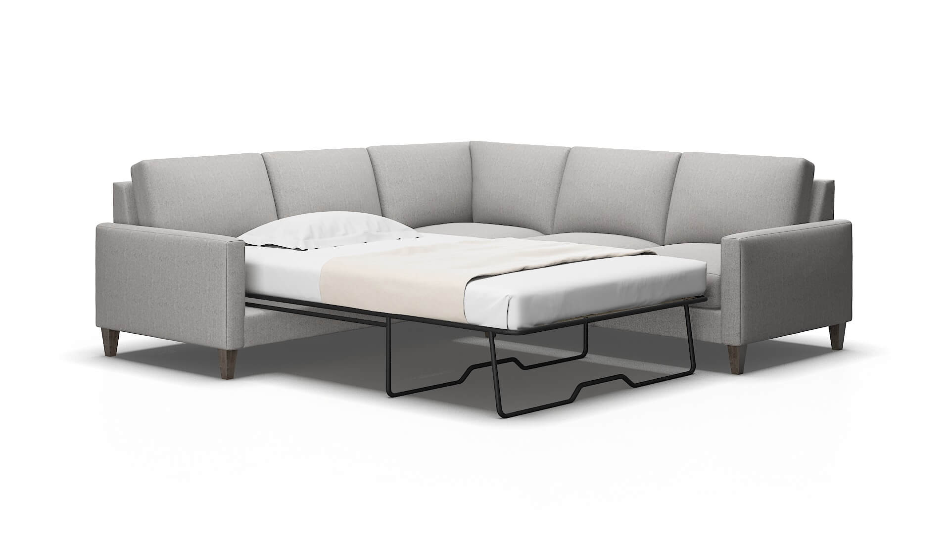 Cannes Sasha silver Sectional sleeper Espresso Legs  2