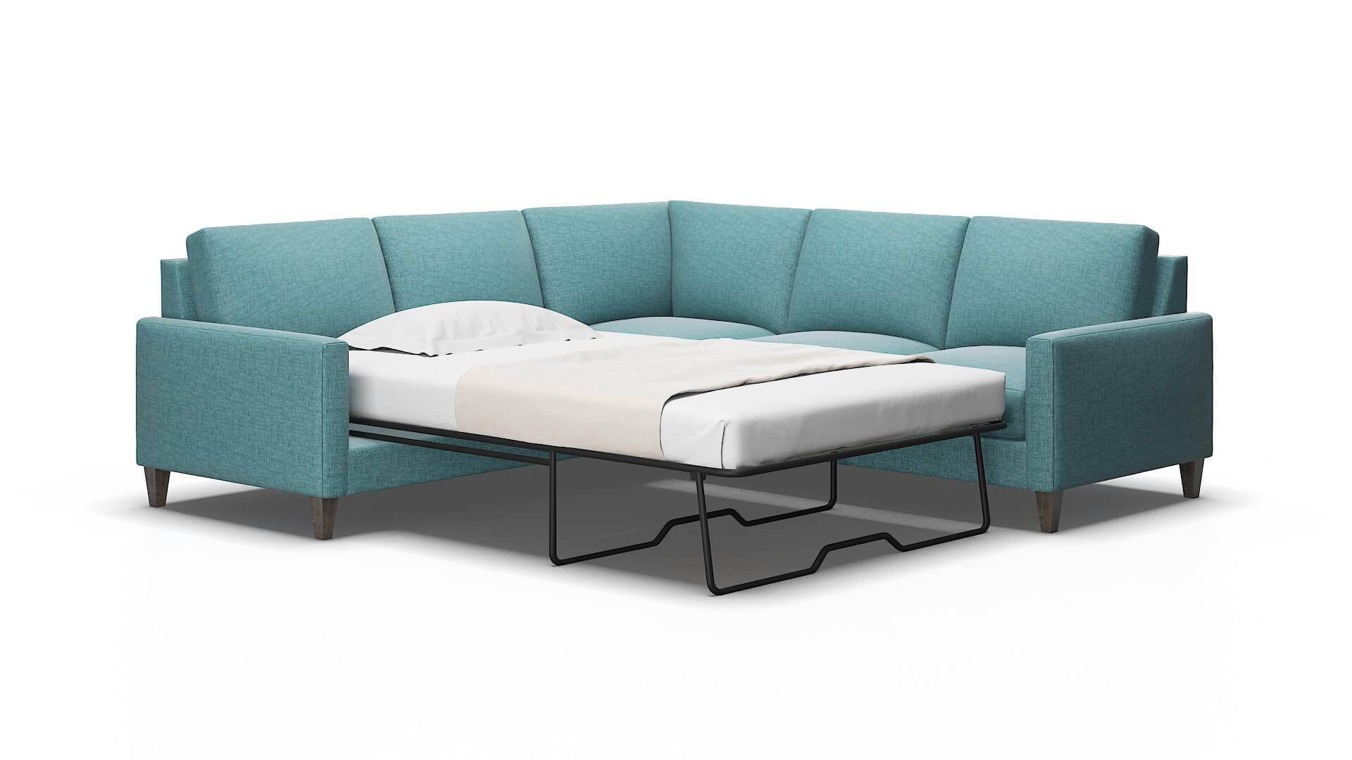 Cannes Simplex Blue_moon Sectional Sleeper Espresso legs 2
