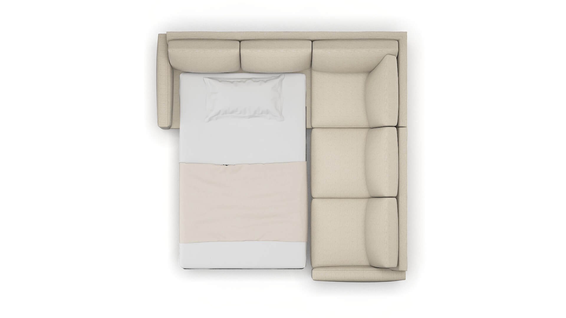 Cannes Sosoftness 72 Sectional Sleeper Espresso legs 3