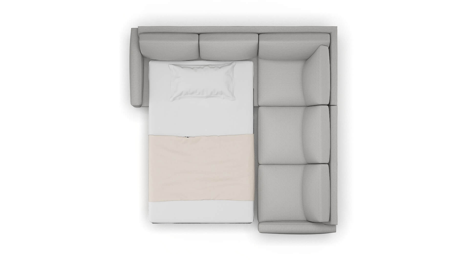 Cannes Urban_d Pepper Sectional Sleeper Espresso legs 3