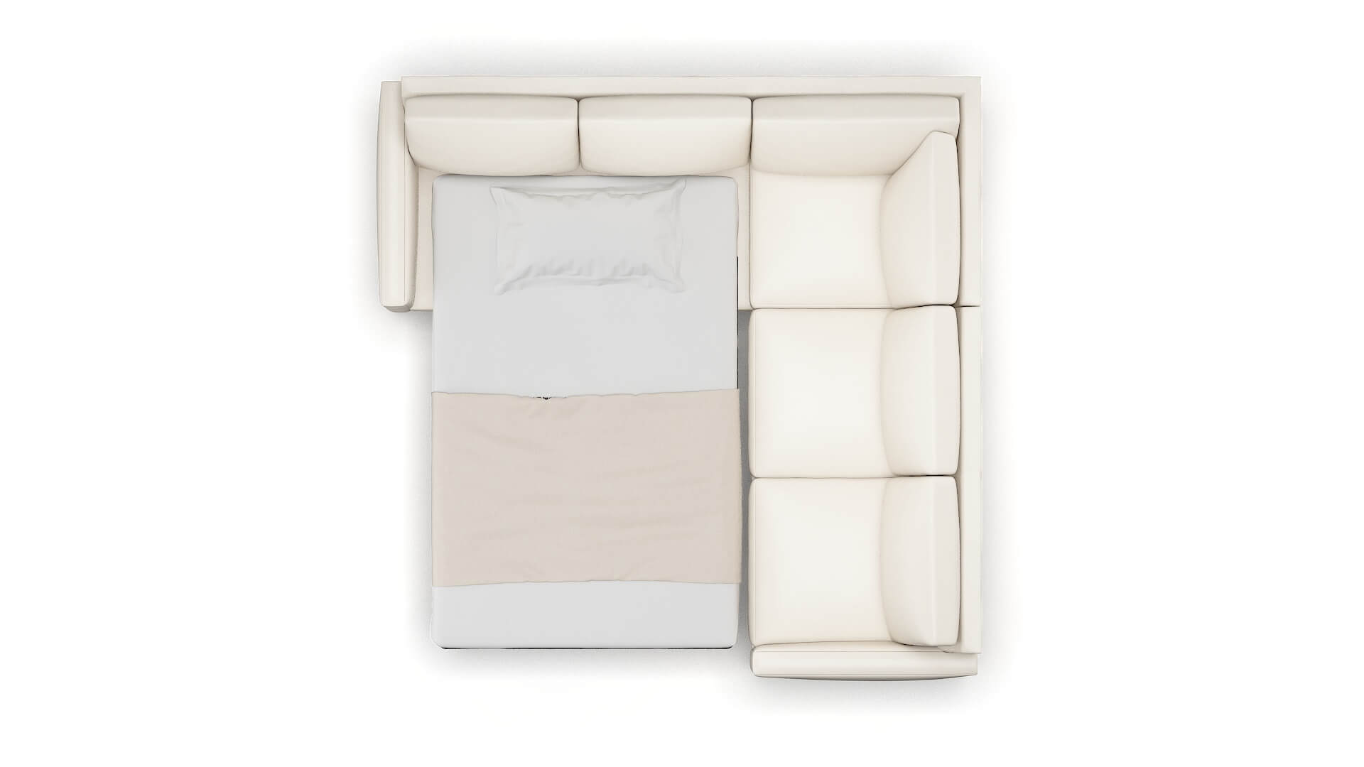 Cannes Urban_d Snow Sectional Sleeper Espresso legs 3