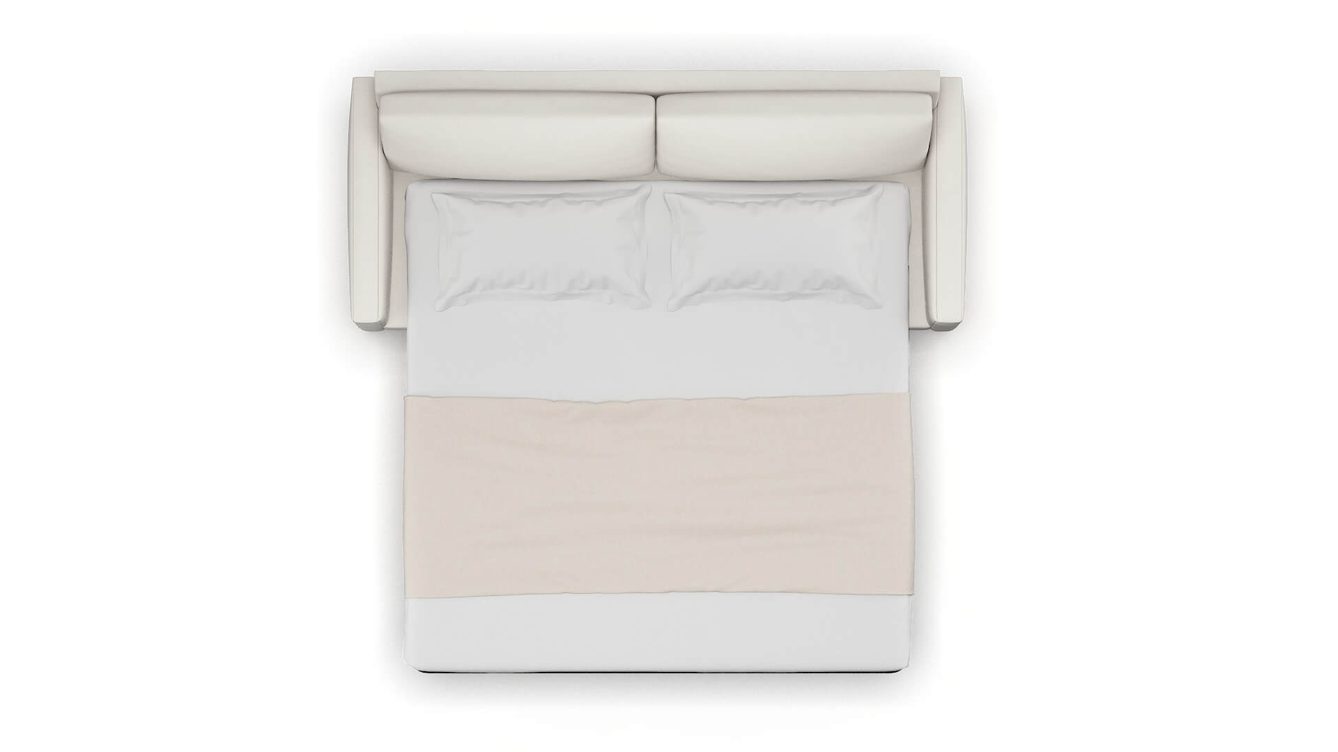 Cannes Venice Eggshell Sofa Sleeper Espresso legs 3