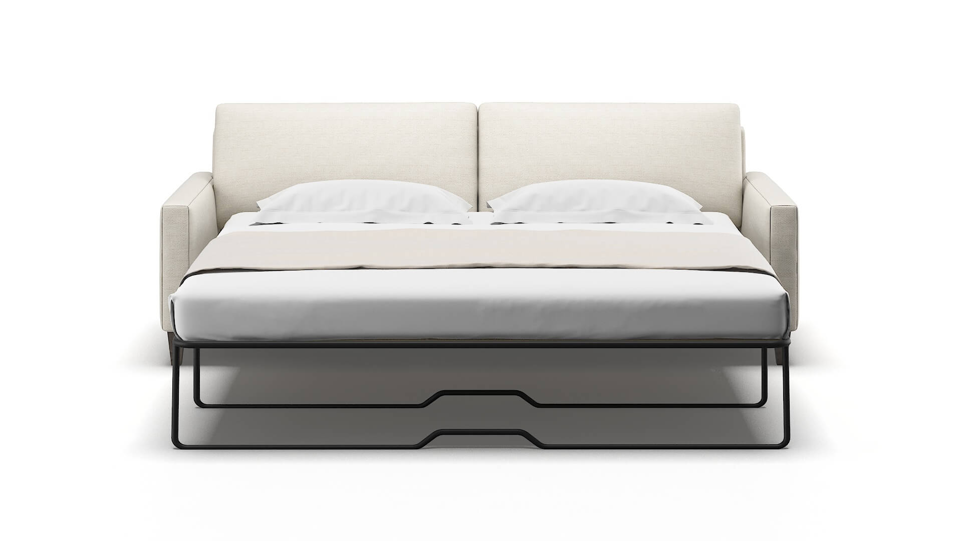 Cannes Venus Cream Sofa Sleeper Espresso legs 1