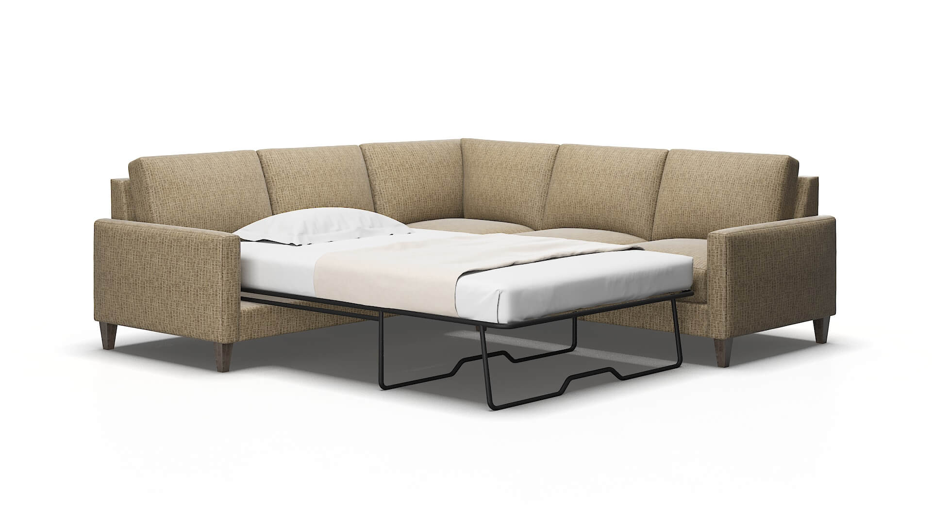 Cannes Venus mocha Sectional sleeper Espresso Legs  2