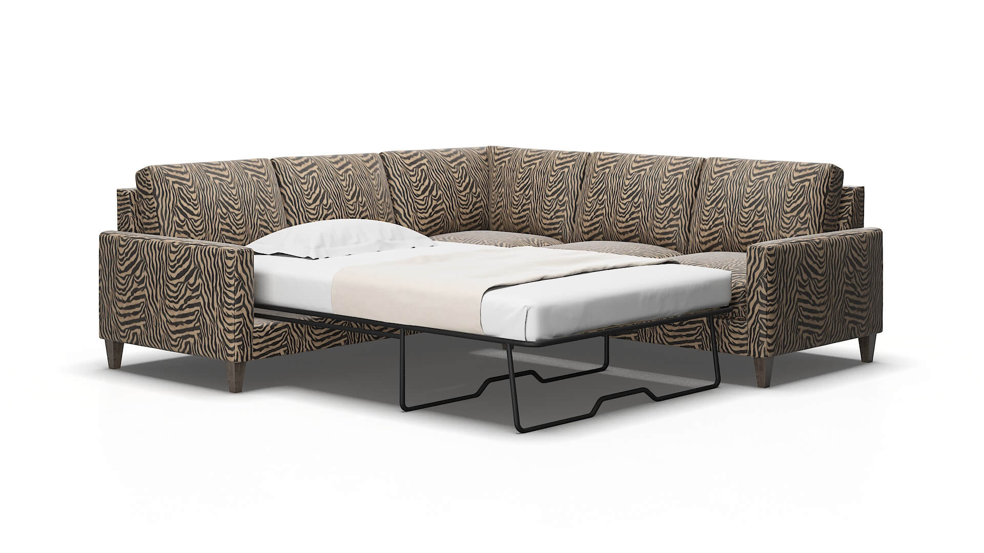 Cannes Zambia coffee Sectional sleeper Espresso Legs  2