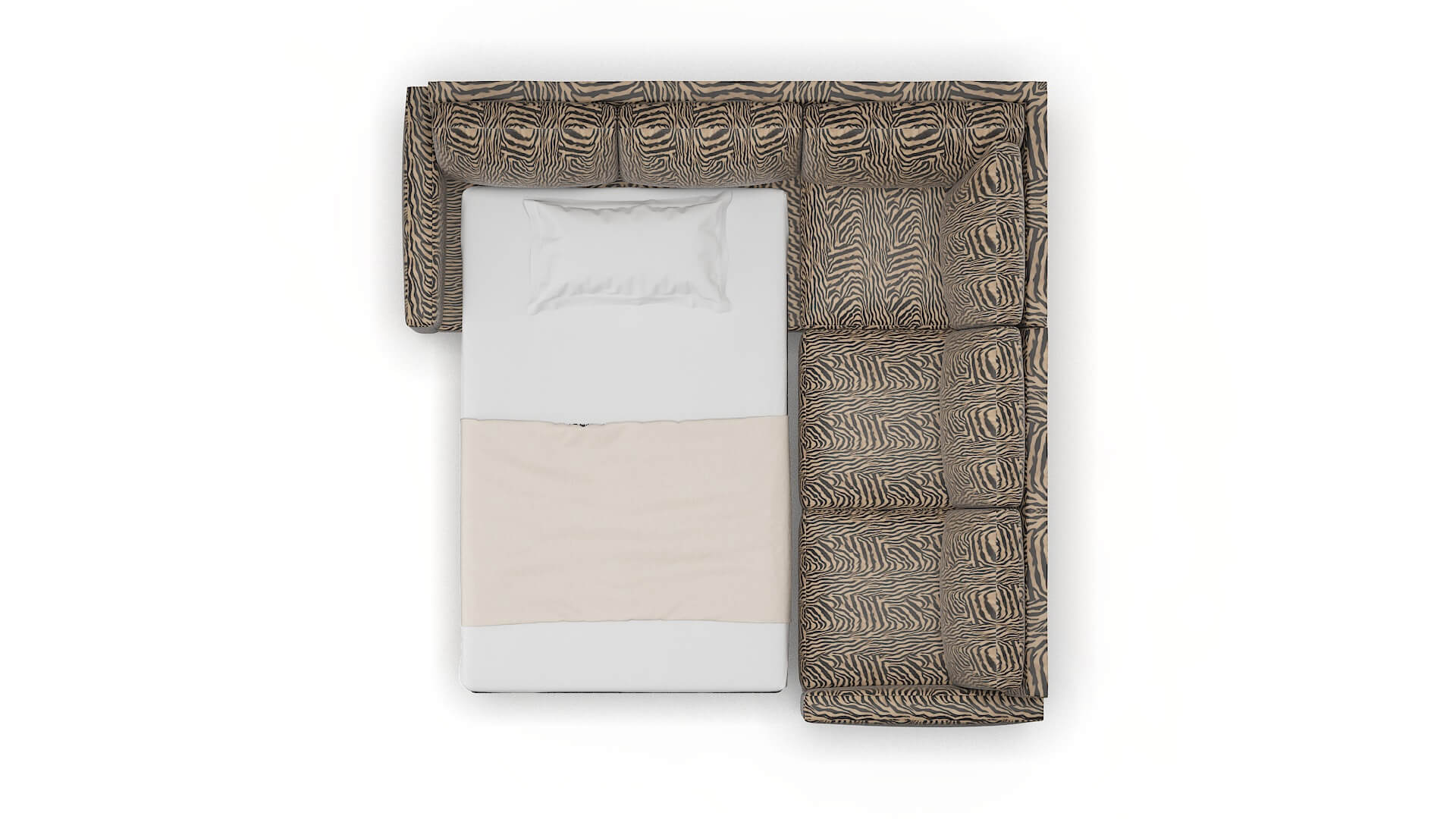 Cannes Zambia Coffee Sectional Sleeper Espresso legs 3