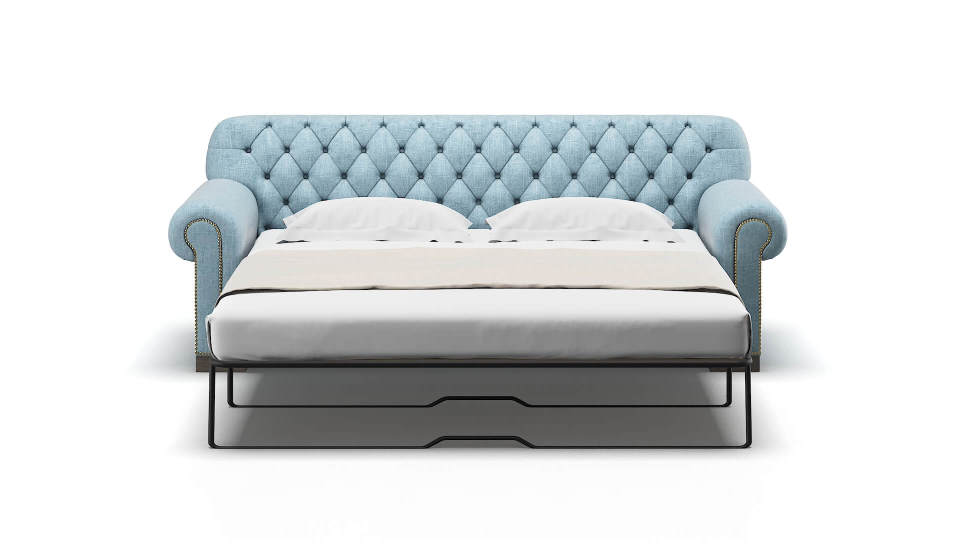 Chester Atlas Turquoise Sofa Sleeper Espresso legs 1