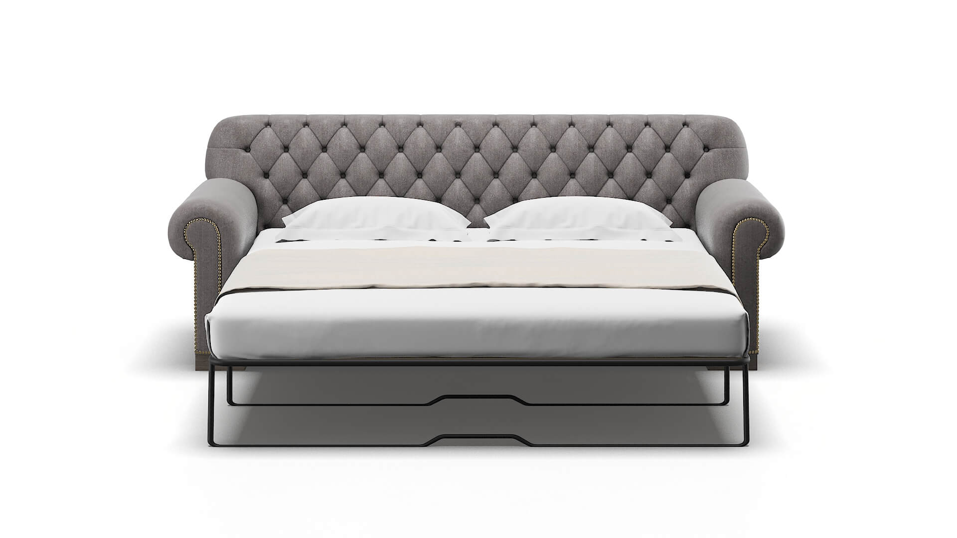 Chester Atlas_plz Silver Sofa Sleeper Espresso legs 1