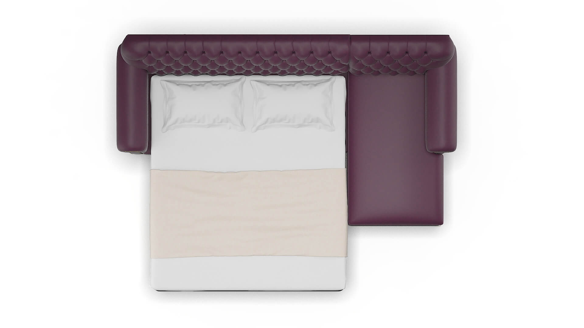 Chester Bella Aubergine Panel Sleeper Espresso legs 3