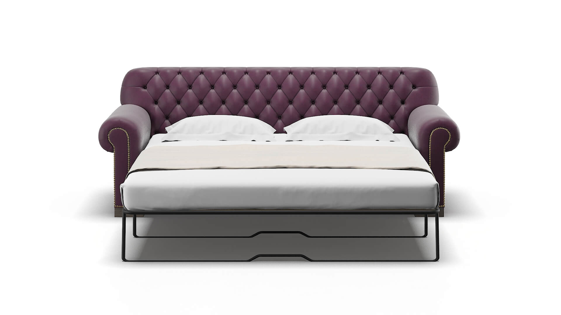 Chester Bella Aubergine Sofa Sleeper Espresso legs 1