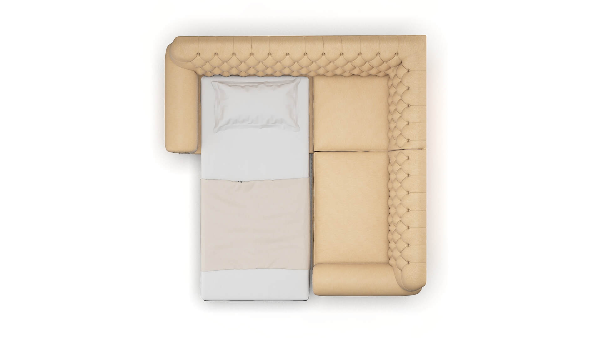 Chester Bella Coffee Sectional Sleeper Espresso legs 3